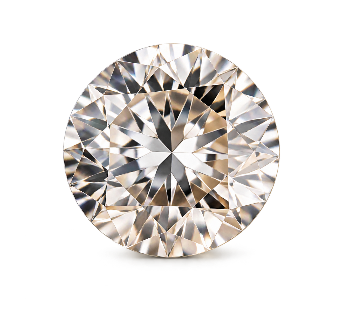 A single round brilliant diamond as a transparent cutout.